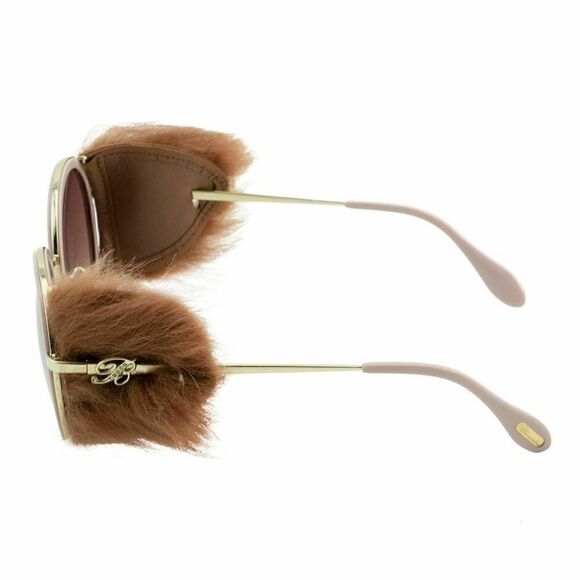 New Blumarine Limited Women Round Gold Pink Sunglasses SB-M109S Mirrored Lens - Picture 9 of 11